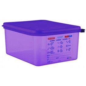 INSERTO HERMETICO C/TAPA ANTI-ALERGENO 1/2 10 L MORADO 32.5x26.5x15 CM ARAVEN
