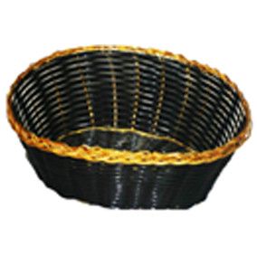 Canasta Oval c/estructura 9 x 6.25 x 2.5 " PP Negro Travessa