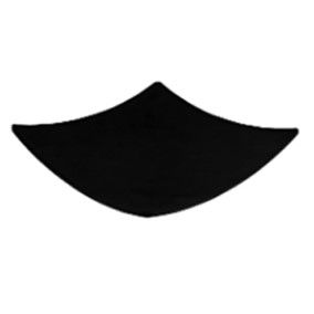 Plato Cuadrado 24 cm Melamina Jet Black Travessa