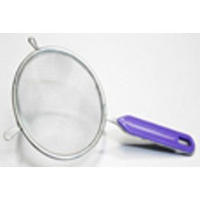 Colador Cromado Acero Inox. 12 cm Mgo Plastico Morado Travessa