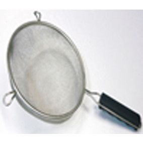 Colador Cromado Acero Inox. 22 cm Mgo Plastico Azul Travessa