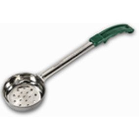 Cuchara de servir 4 oz perforada color verde Acero Inox. Bonne
