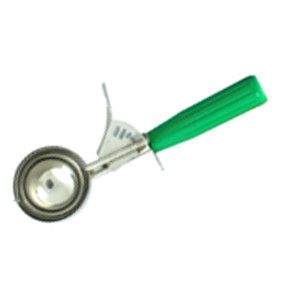 Cuchara p/Servir Helado Acero Inox. Mgo/Verde 2 1/2" ; 3 1/4 oz Travessa