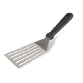 Espátula trapezoide ranurada 6" Mgo/plastico color negro Bonne