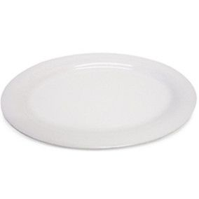 Plato Ovalado 14 " Melamina Bca Diamante Travessa