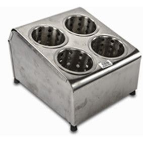 Porta cubiertos de 4 compartimentos Acero Inox. Bonne
