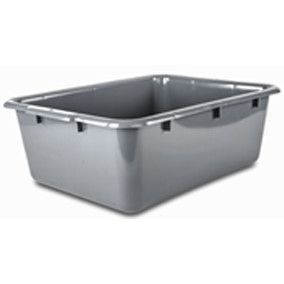 Charola de plastico porta loza (20" x 15" x 7") color gris Bonne