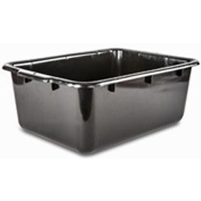 Charola de plastico porta loza (20" x 15" x 7") color negro Bonne
