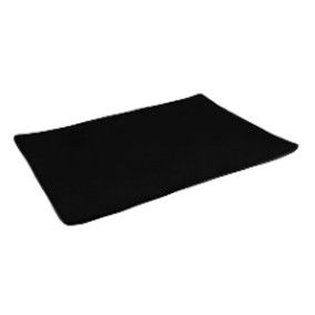 Plato Rect 25 cm Melamina Jet Black Travessa