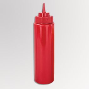 Recipiente p/aderezo 24 oz plastico color rojo Bonne