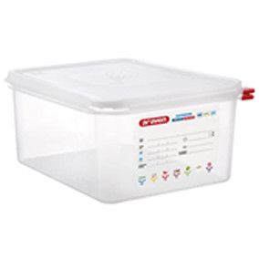 INSERTO HERMETICO C/TAPA PP 1/2 10 L BLANCA 32.5 x 26.5 x 15 CM ARAVEN